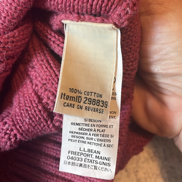 L.L. Bean Crewneck Cable Knit Sweater - Picture 7 of 7